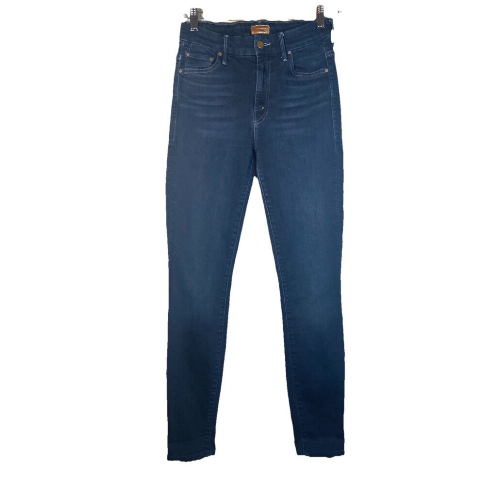 Mother Jeans Womens 26‎ Blue Denim High Waisted Rise The Looker Coffee Tea Or Me